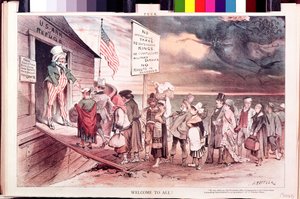 Bem-vindo ao All, ilustração da revista americana &39;Puck&39;